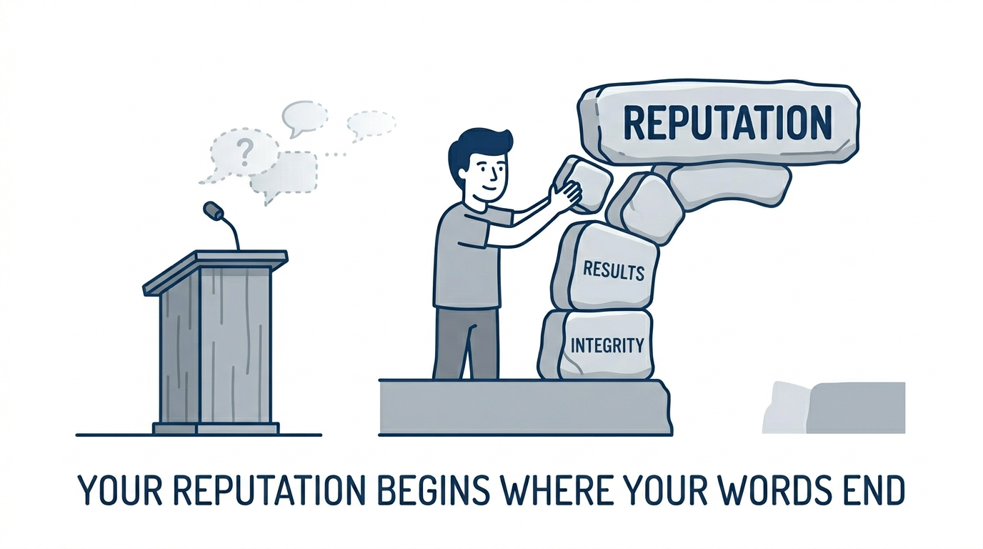 Votre réputation commence là où votre discours s’arrête